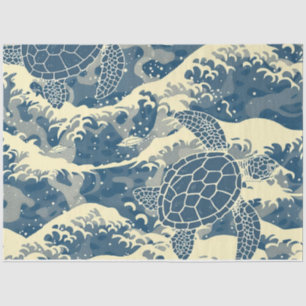 Papier Mousseline Une série de tortues marines Design 2