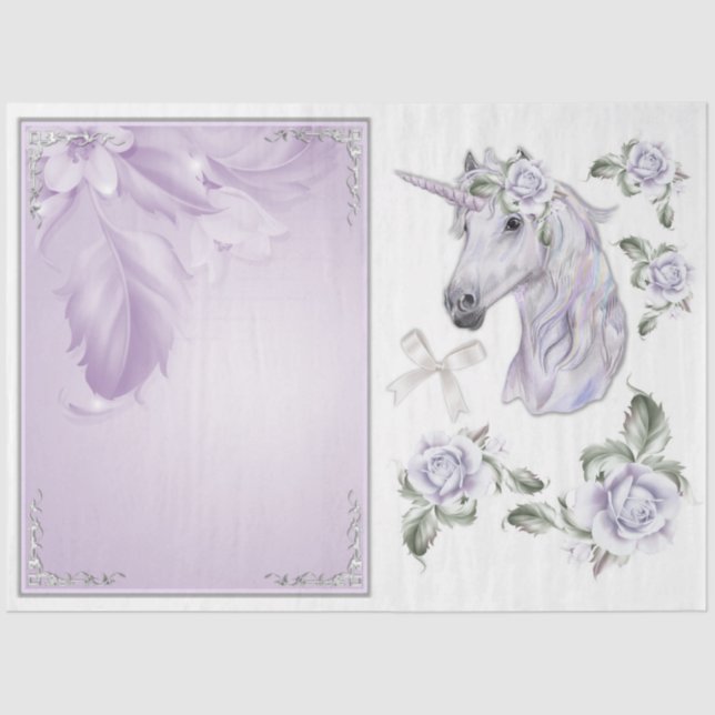 Papier Mousseline Une série d'Imaginaires Unicorne 7 (Recto)