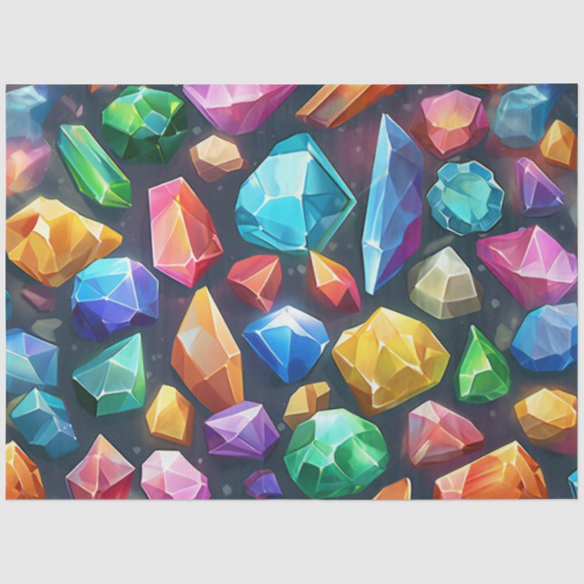 Papier Mousseline Une Série Gem Colorée Design 4 (Recto)
