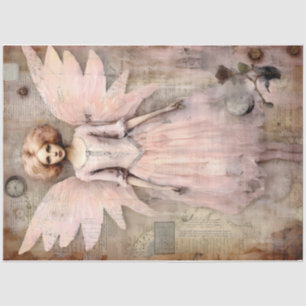 Papier Mousseline Une série Whimsical Pink Angel Design #2