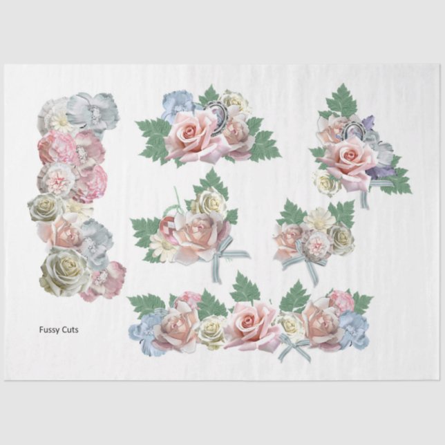 Papier Mousseline Une Shabby Chic Series Design 25 (Recto)