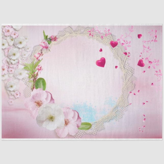 Papier Mousseline Une Shabby Chic Series Design 28 (Recto)
