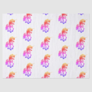 Papier Mousseline Unicorn Neon Wrapping Paper Flat Sheet Set of 3