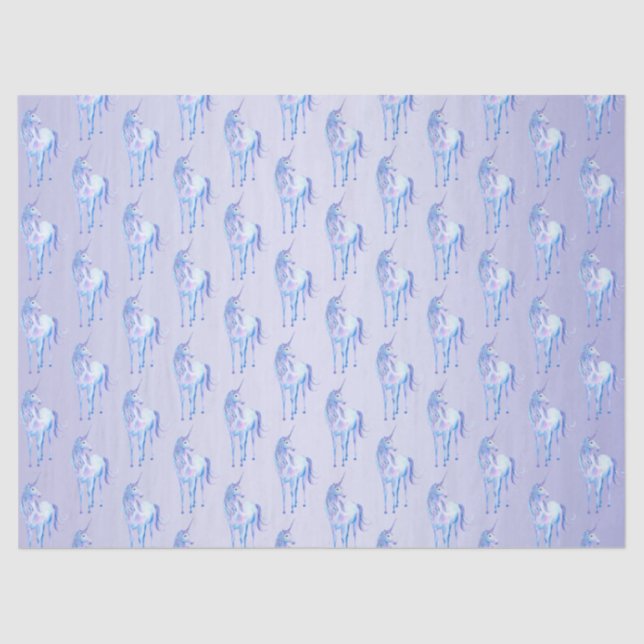 Papier Mousseline Unicorne magique violette Ombre (Recto)