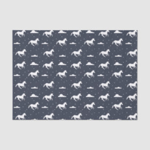 Papier Mousseline Unicorne Midnight Sky Motif Blue