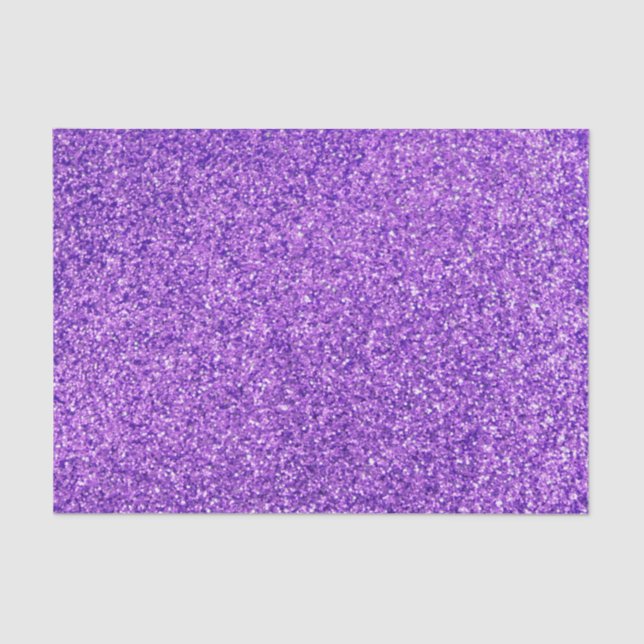 Papier Mousseline Unicorne Personalisé Purple Parties scintillant pa (Recto)