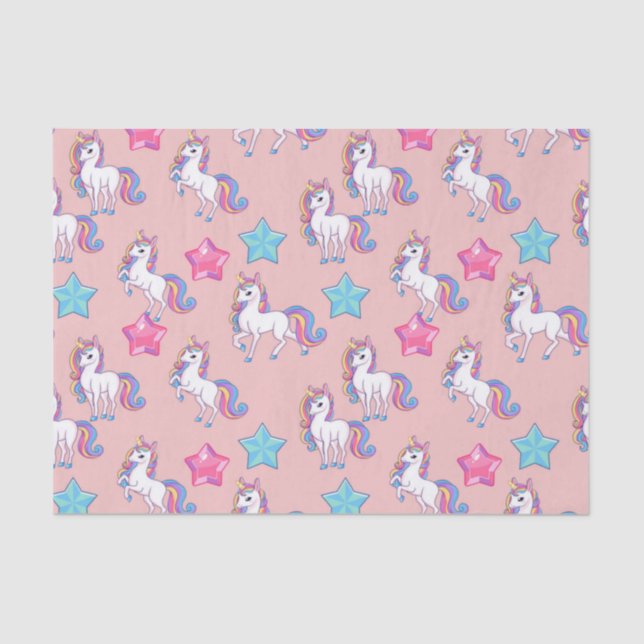 Papier Mousseline Unicornes mignonnes (Recto)