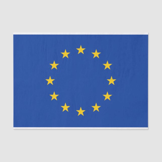 Papier Mousseline Union européenne drapeau de l'Union européenne pap (Recto)