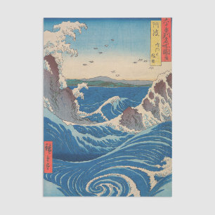 Papier Mousseline Utagawa Hiroshige - Naruto Whirlpool, province d'A