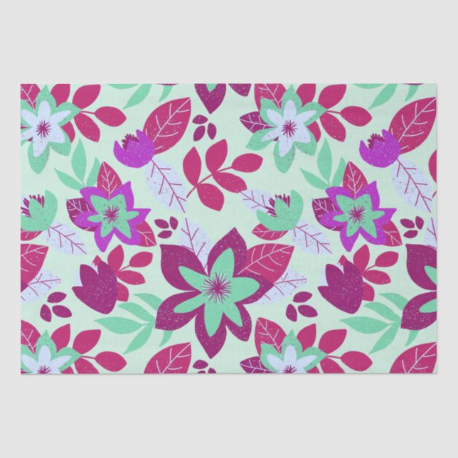Papier Mousseline Vacances florales de la Monnaie Bourgogne moderne  (Recto)