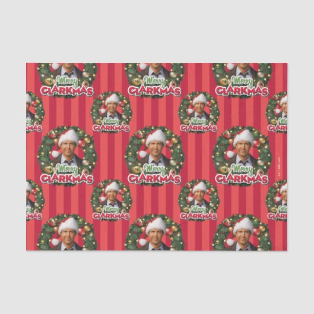 Papier Mousseline Vacances Noël | Merry Clarkmas Motif (Recto)