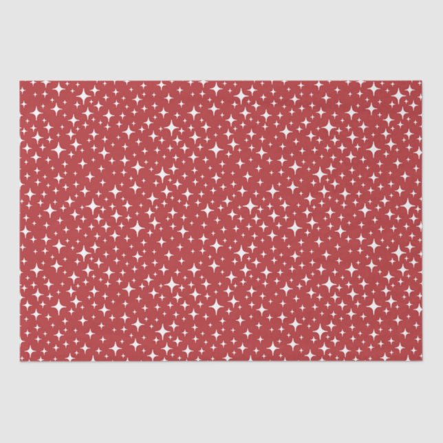 Papier Mousseline Vacances Simple Étoile Glimmers Rouge (Recto)