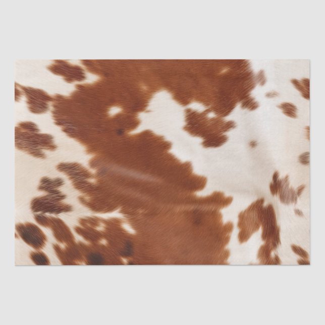 Papier Mousseline Vache blanche Brown (Recto)