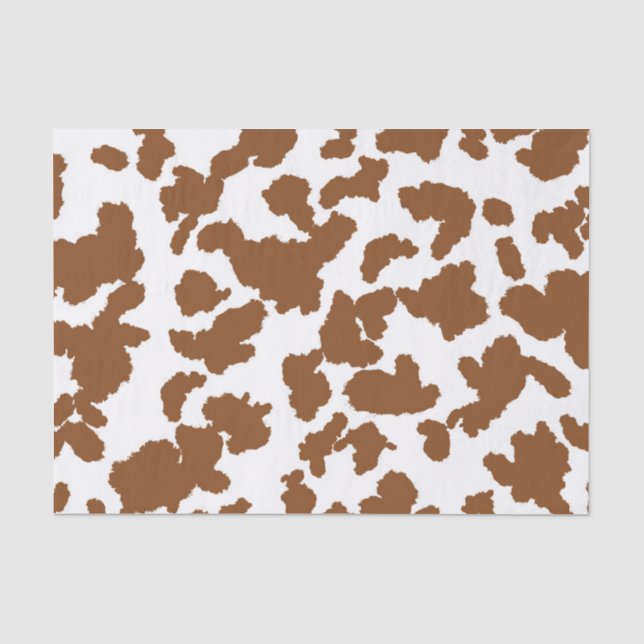 Papier Mousseline Vache Brown Et Blanche Cacher Motif fourrure (Recto)