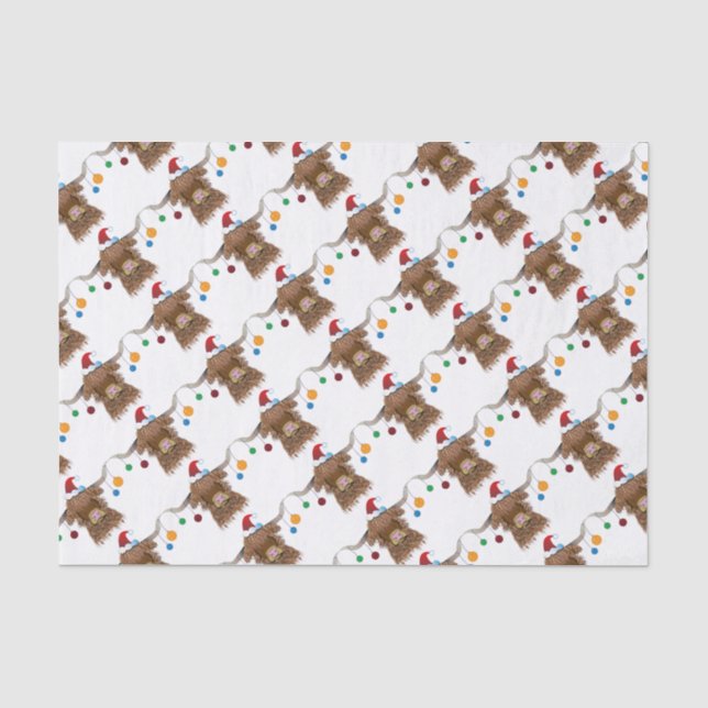 Papier Mousseline Vache de Noël (Recto)