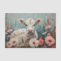Vache des Highlands mignonne avec Cosmos pour déco