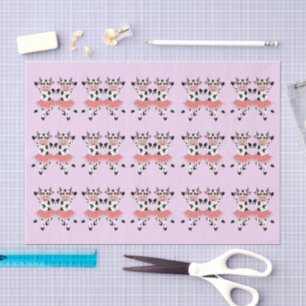 Papier Mousseline Vaches dansantes mignonnes et drôles
