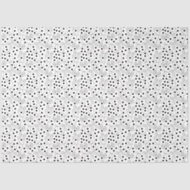 Papier Mousseline Vaches grises et points gris foncé (Recto)