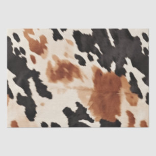 Papier Mousseline Vachette animale à la crème Brown occidentale