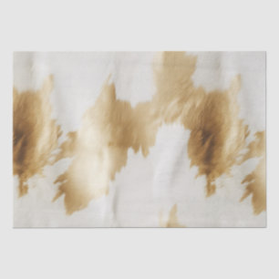 Papier Mousseline Vachette blanche en or occidental