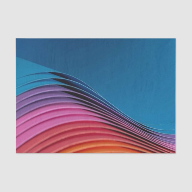 Papier Mousseline Vague colorée (Recto)