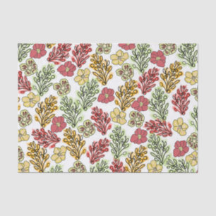Papier Mousseline Valencia Espagnol Floral et Vins