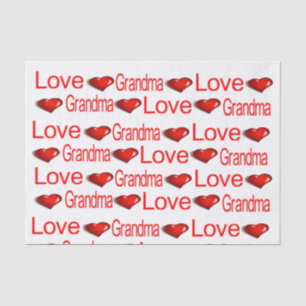 Papier Mousseline Valentine's Day Tissue Paper Love Mom Grand-mère