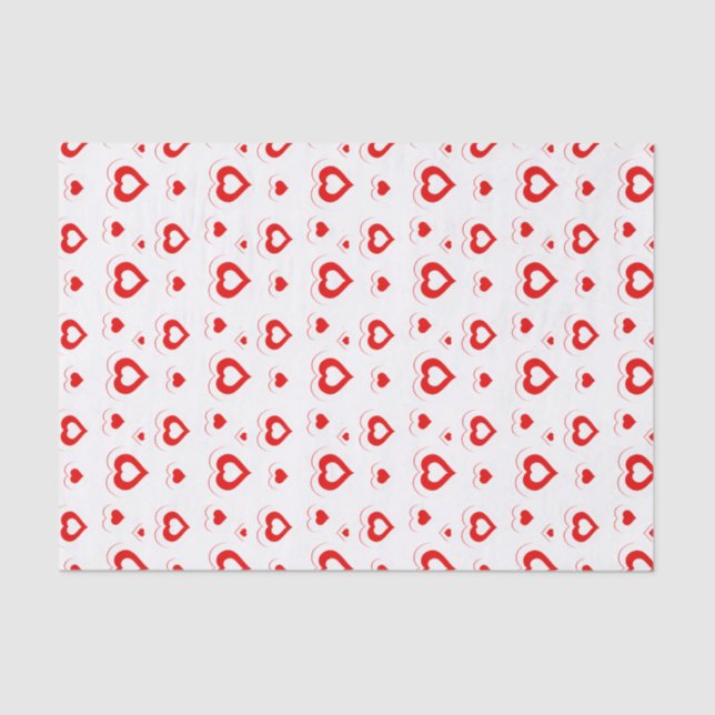 Papier Mousseline Valentines moderne Motif de coeur (Recto)