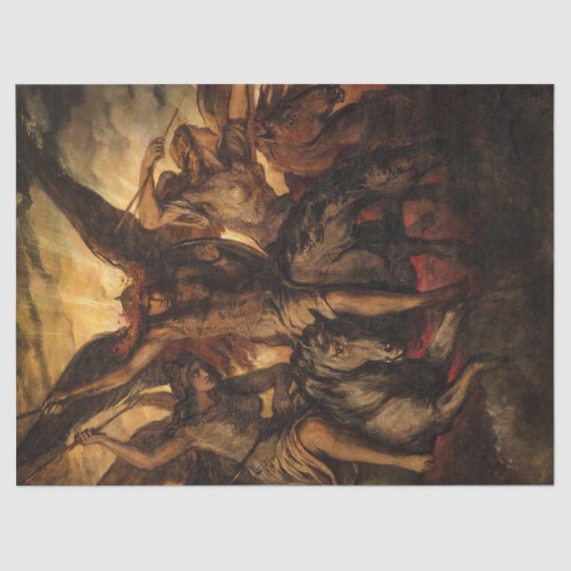 Papier Mousseline Valkyries par Elisabeth Jerichau-Baumann (Recto)