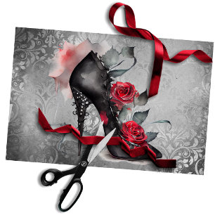 Papier Mousseline Vampy Spike Stiletto Rouge Rose Haut-talon Grung