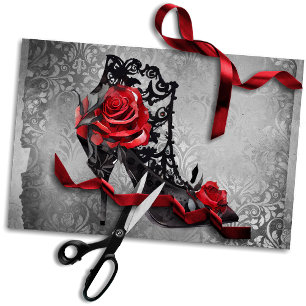 Papier Mousseline Vampy Vogue Grunge Stiletto Lace Bootie Roses