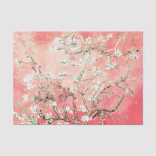 Papier Mousseline Van Gogh Almond Blossoms Peach