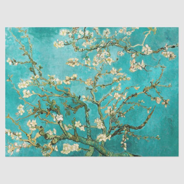 Papier Mousseline Van Gogh Floral Amandiers (Recto)