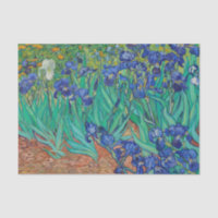 Van Gogh Irises. Impressionnisme vintage floral bl