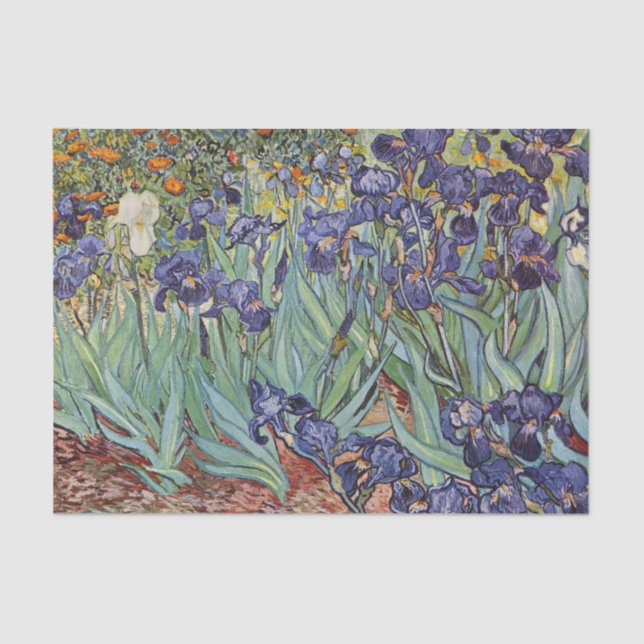 Papier Mousseline Van Gogh Irises Peinture impressionniste (Recto)