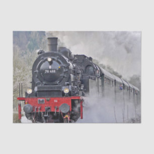Papier Mousseline Vapeur de train vintage Locomotive Photo