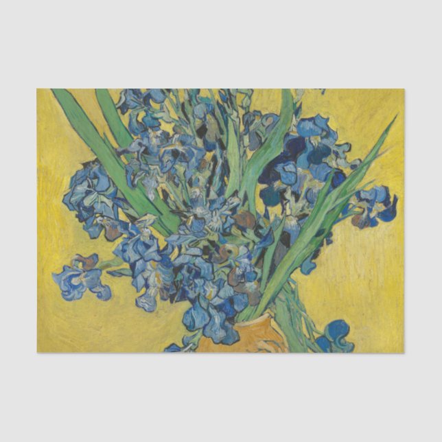 Papier Mousseline Vase Van Gogh avec Iris Classic Impressionnisme (Recto)