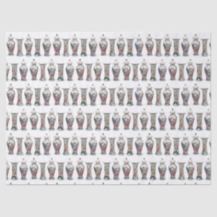Papier Mousseline Vases vintages en feuilles de tabac et jarres de g