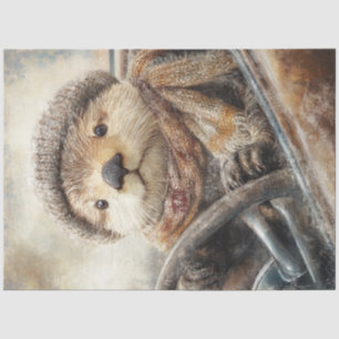 Papier Mousseline Véhicule Vintage Rétro Otter Découpage