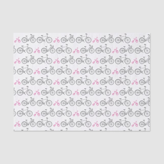 Papier Mousseline Vélo rose (Recto)