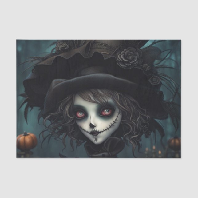 Papier Mousseline Venez Avec Moi Femme Scareck Déchoupage Papier (Recto)