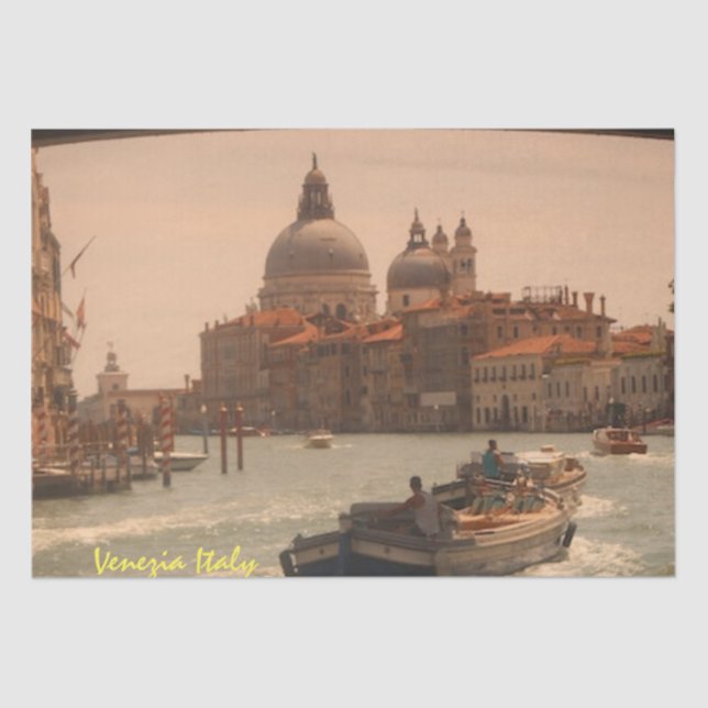 Papier Mousseline Venise Italie Grand Canal Vintage (Recto)