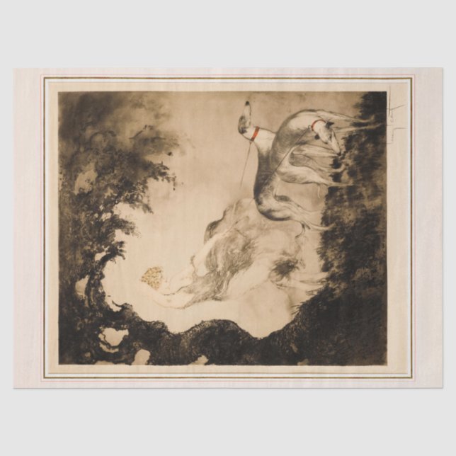 Papier Mousseline Vent de Louis Icart (Recto)