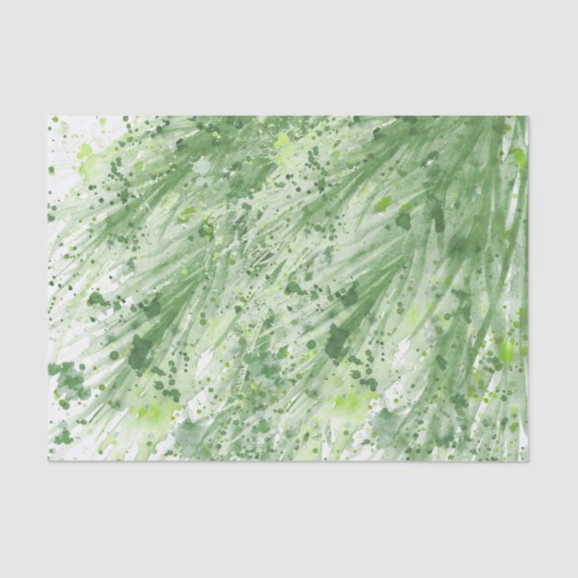 Papier Mousseline Verdure de Sage art de l'aquarelle abstraite (Recto)
