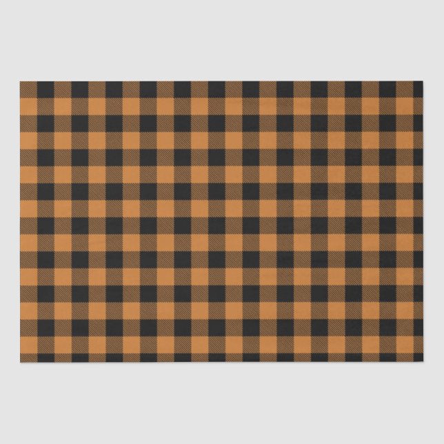 Papier Mousseline vérificateur orange et noir de bûcherons (Recto)