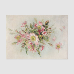 Papier Mousseline Véritable (pas AI) Vintage rose Rose sauvage