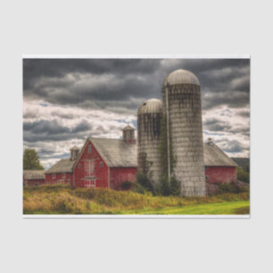 Papier Mousseline Vermont Red Barns et Silos