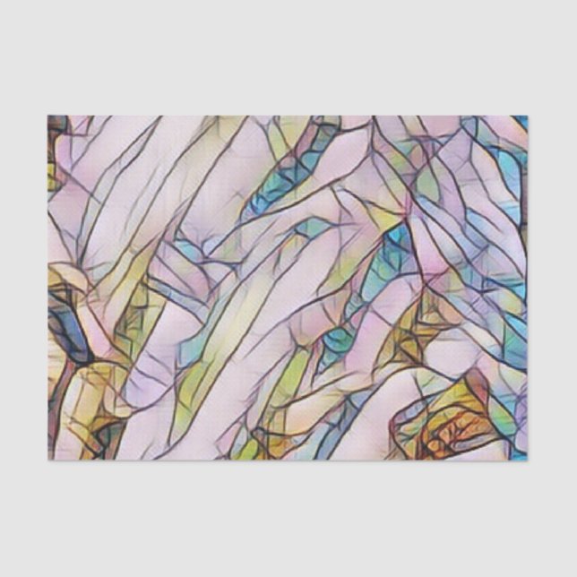 Papier Mousseline Verre Arc-en-ciel (Recto)