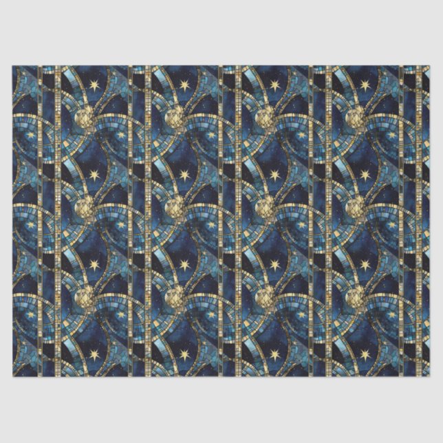 Papier Mousseline Verre céleste (Recto)