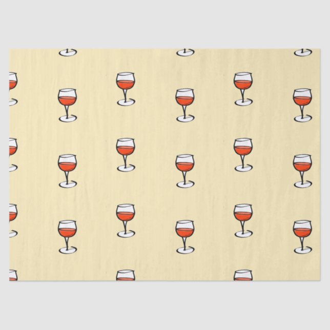 Papier Mousseline Verre de vin sur orange (Recto)
